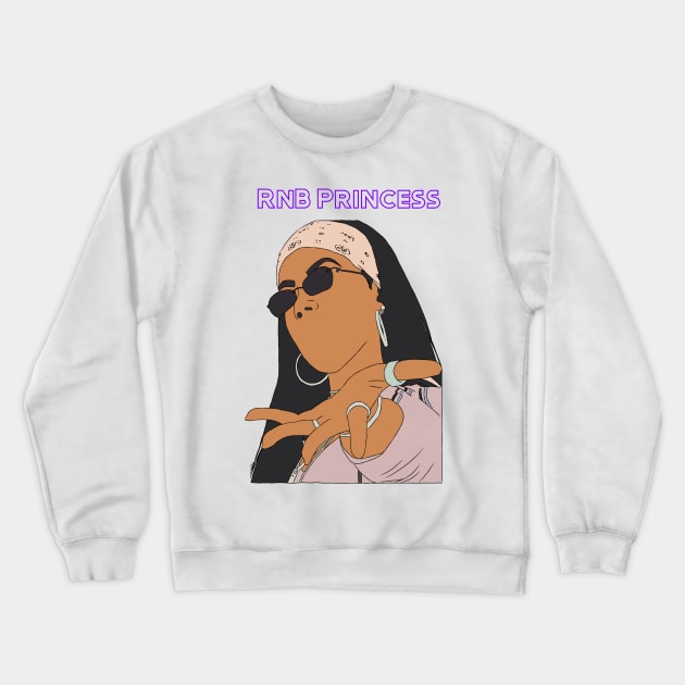 RnB Princess Aaliyah Crewneck Sweatshirt by ToughCookie98